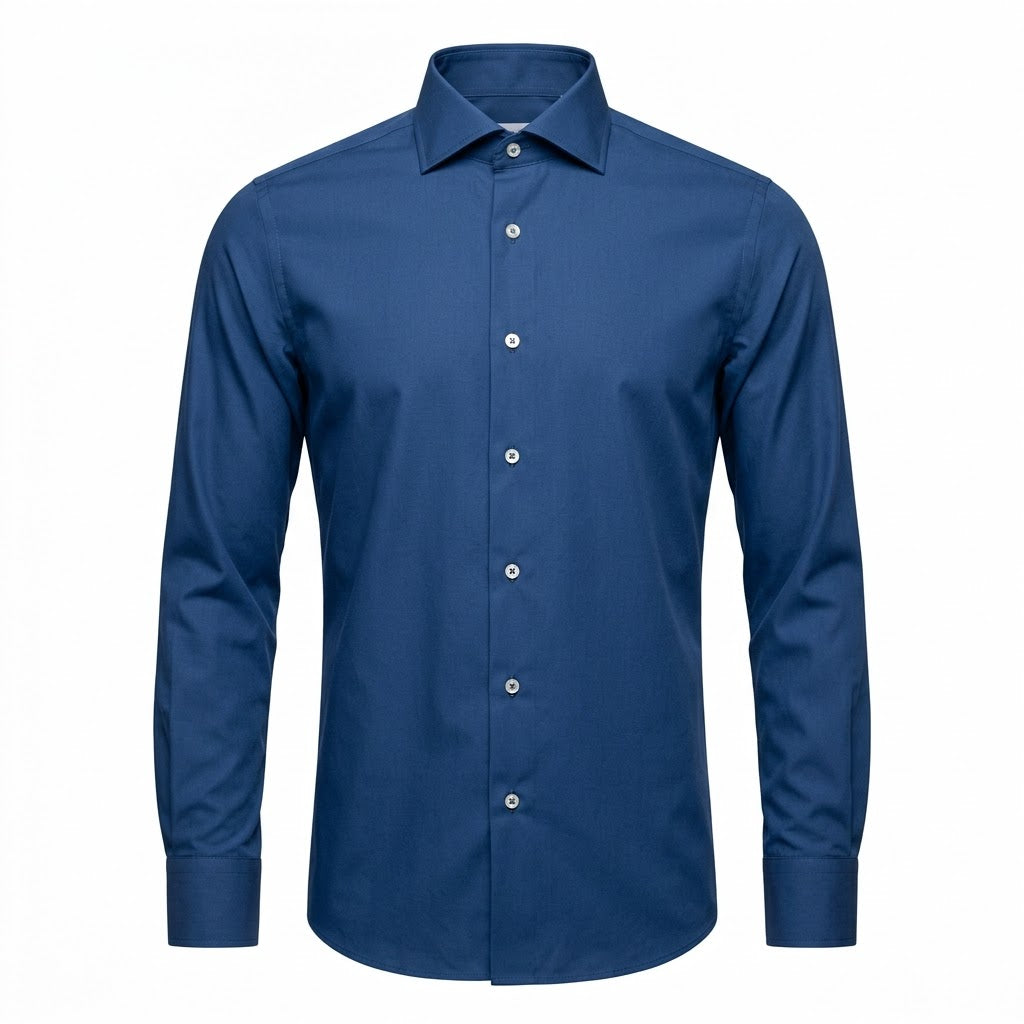 Blue Superfine Cotton Formal Shirt