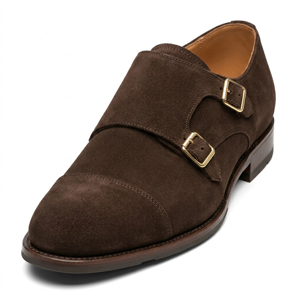 Suede Double Monk Strap