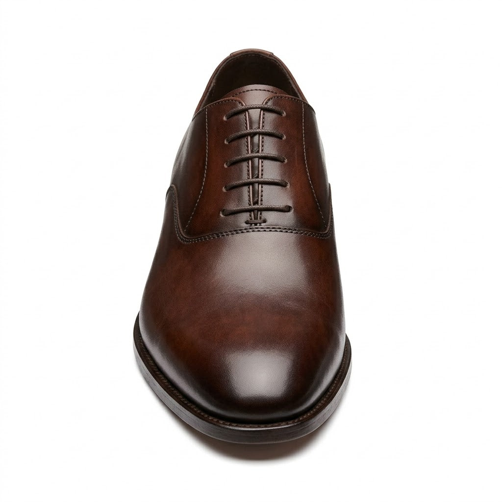 Hand-Burnished Leather Oxford